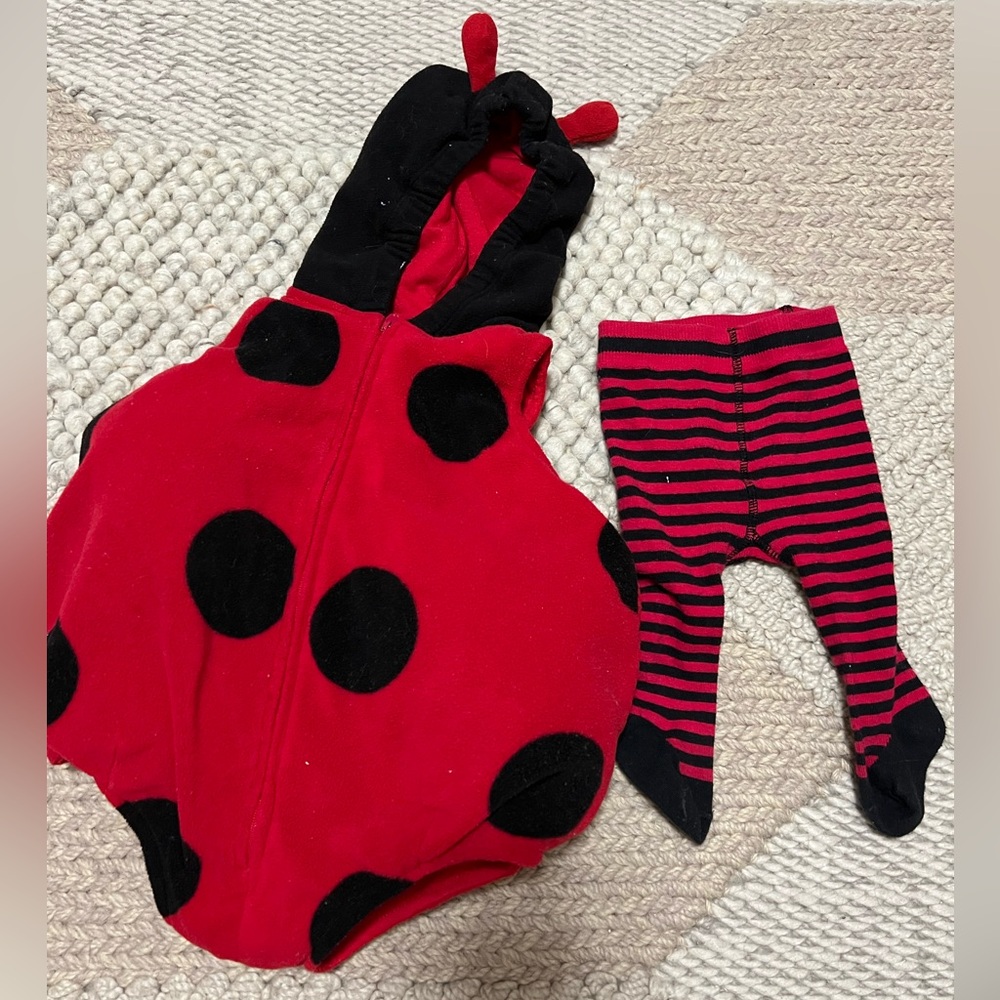 Carter’s Lady Bug Halloween Costume, Size 3-6 Months, Hooded, Red and Black